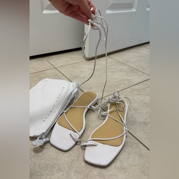 Studio Amelia Emily leather flat sandals - Picture 2 of 3